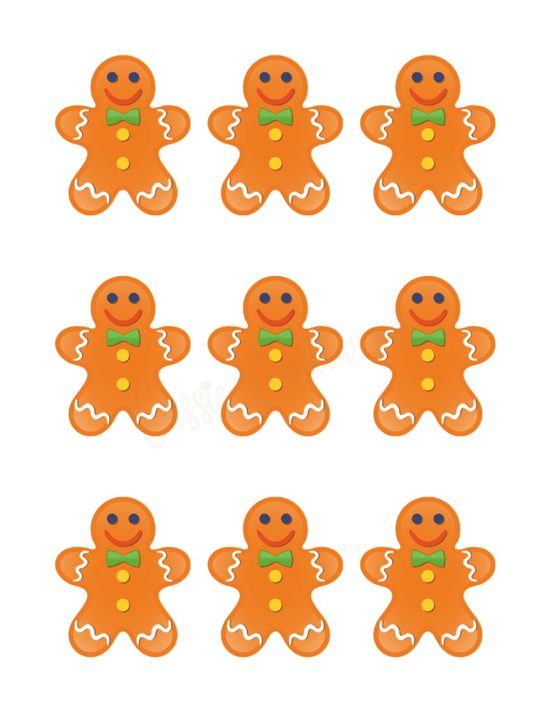 small colored gingerbread men cutout templates free printable pdf