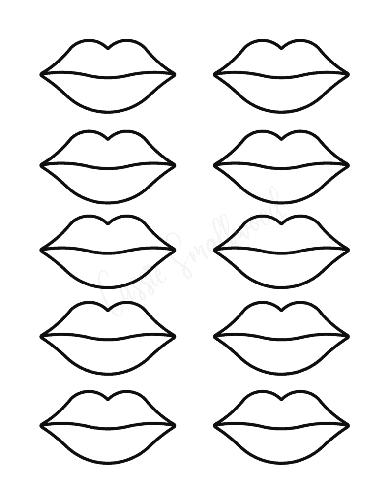 Printable Lips Stencil | Lipstutorial.org
