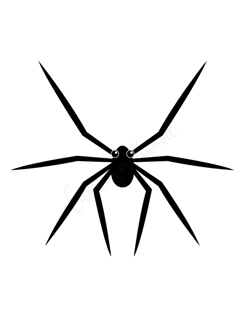 Black spider template to cut out