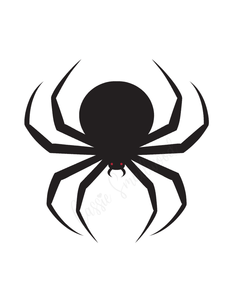 spooky black spider stencil free printable pdf