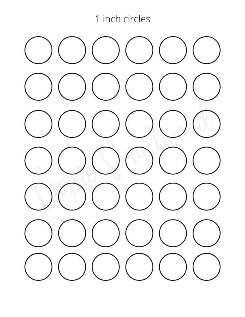 Circle Templates – 1 Inch – Tim's Printables