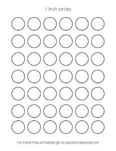 1 inch Circle Templates - Cassie Smallwood