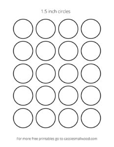 1.5 inch Circle Templates - Cassie Smallwood