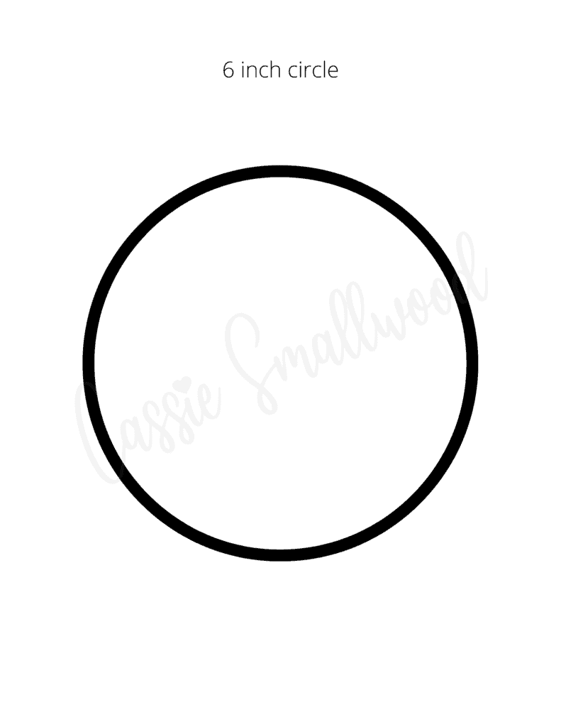 6 inch circle template