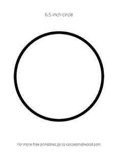 6.5 Inch Circle Template - Cassie Smallwood