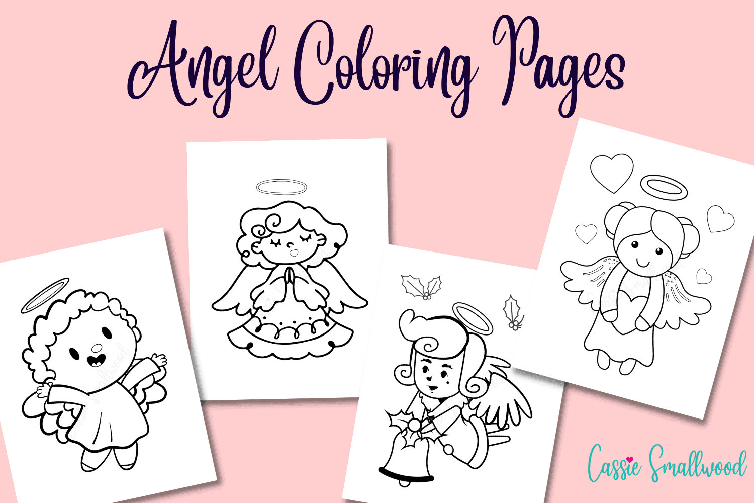 20 Unbelievably Cute Angel Coloring Pages   Cassie Smallwood