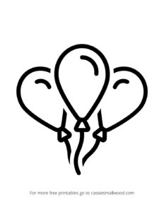 Black And White Birthday Balloon Template Cassie Smallwood