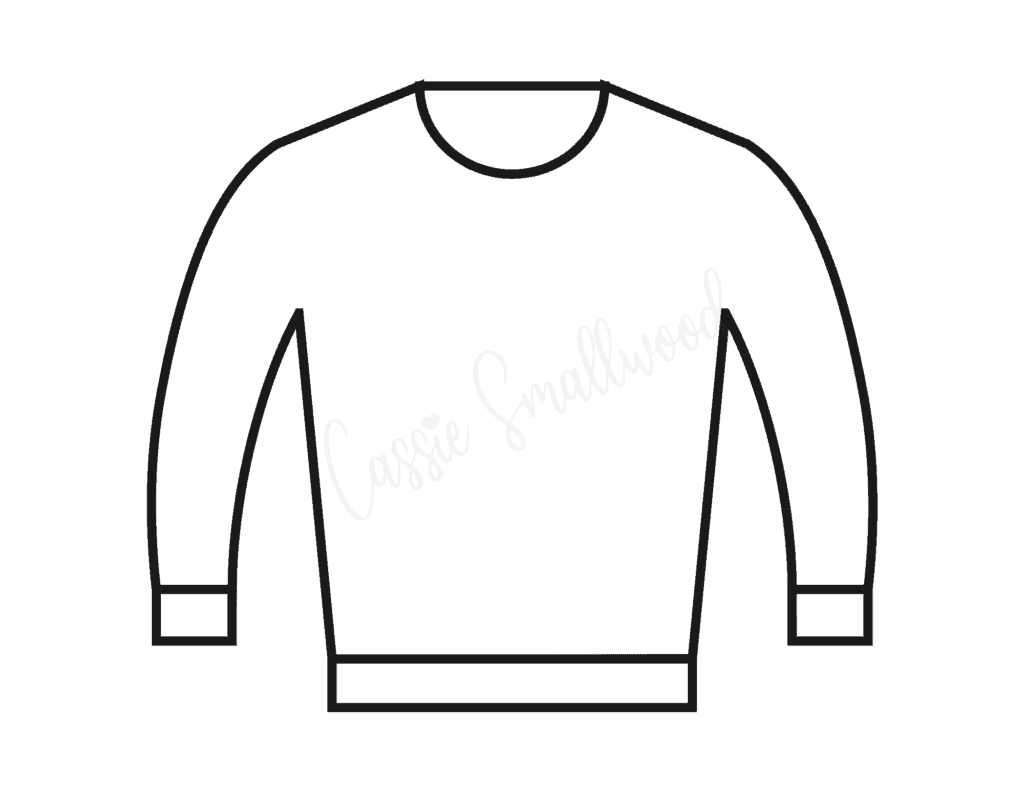 Printable Blank Sweater Template