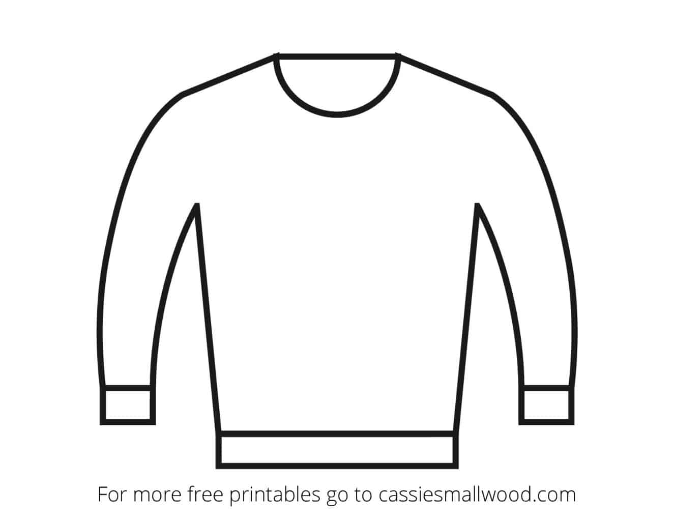 Blank Ugly Sweater Template - Cassie Smallwood