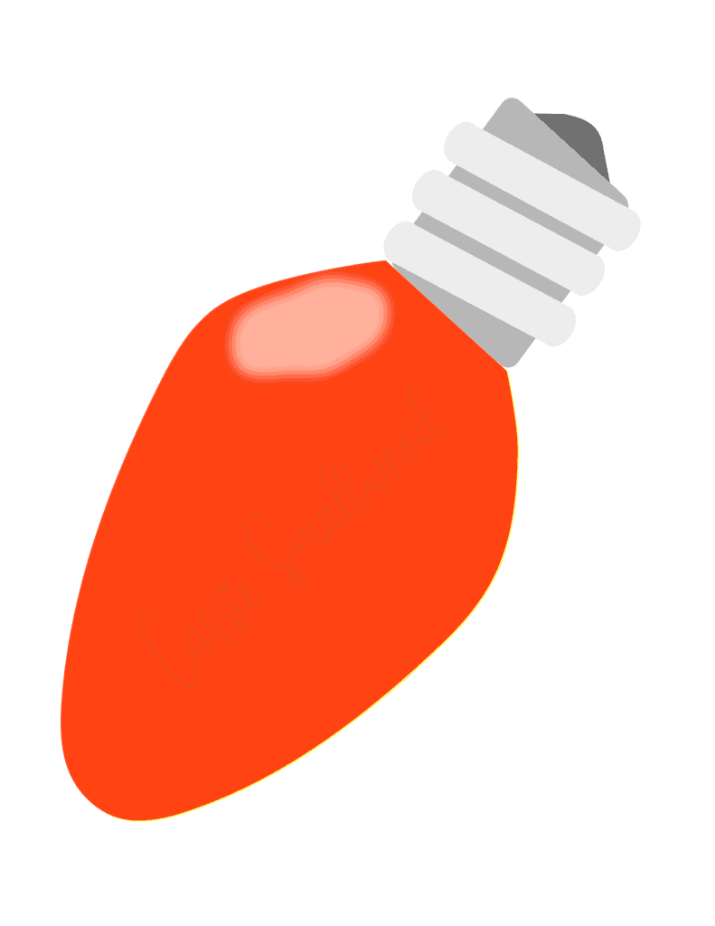 Christmas Light Bulb Template