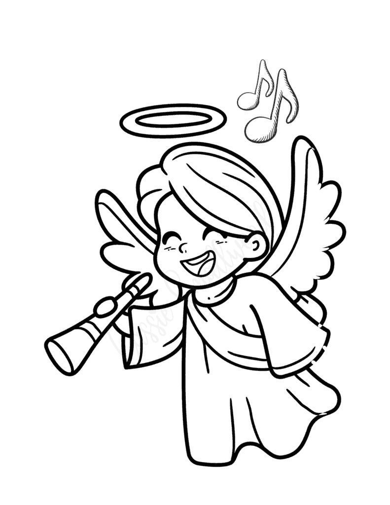 10 Unbelievably Cute Angel Coloring Pages Cassie Smallwood