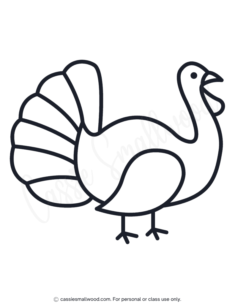 Cutout turkey pattern free printable pdf turkey silhouette stencil turkey side view template