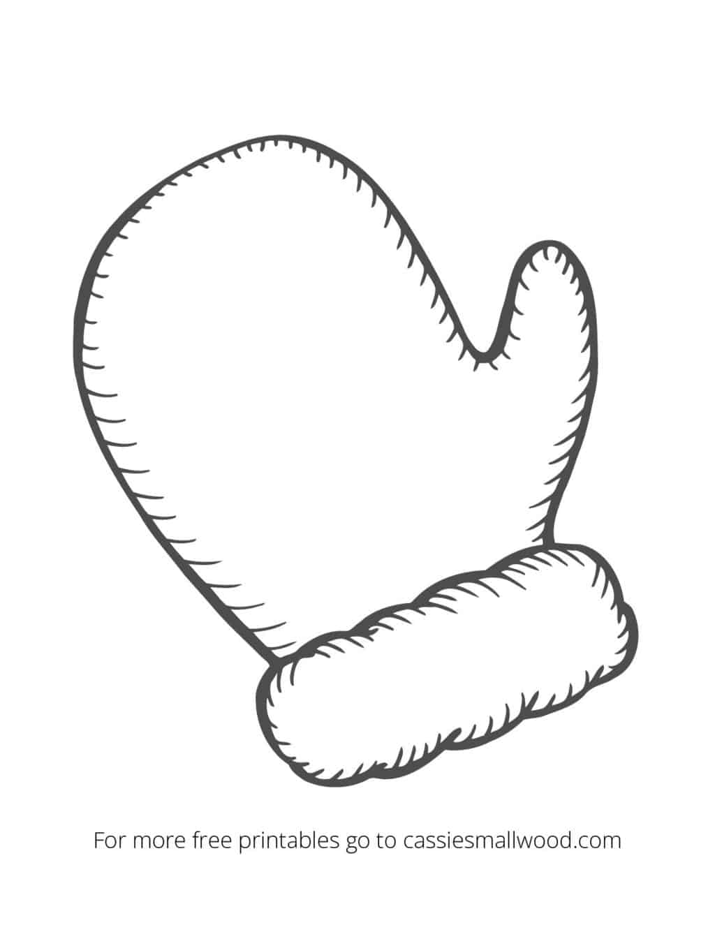 Free Printable Mitten Template - Cassie Smallwood