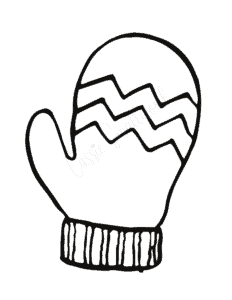 large mitten cut out pattern