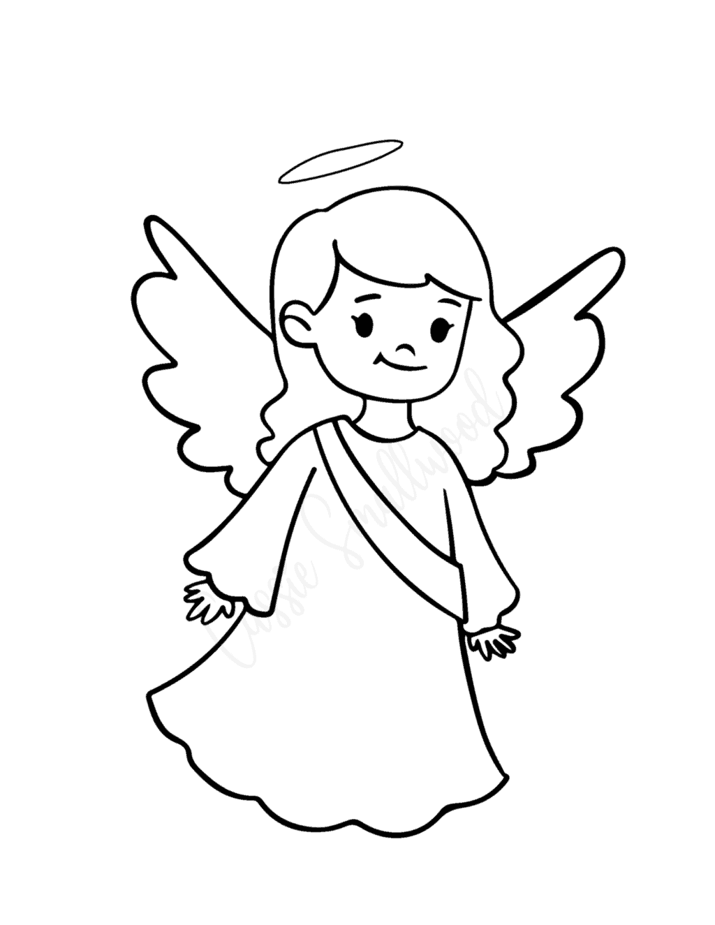 10 Unbelievably Cute Angel Coloring Pages - Cassie Smallwood