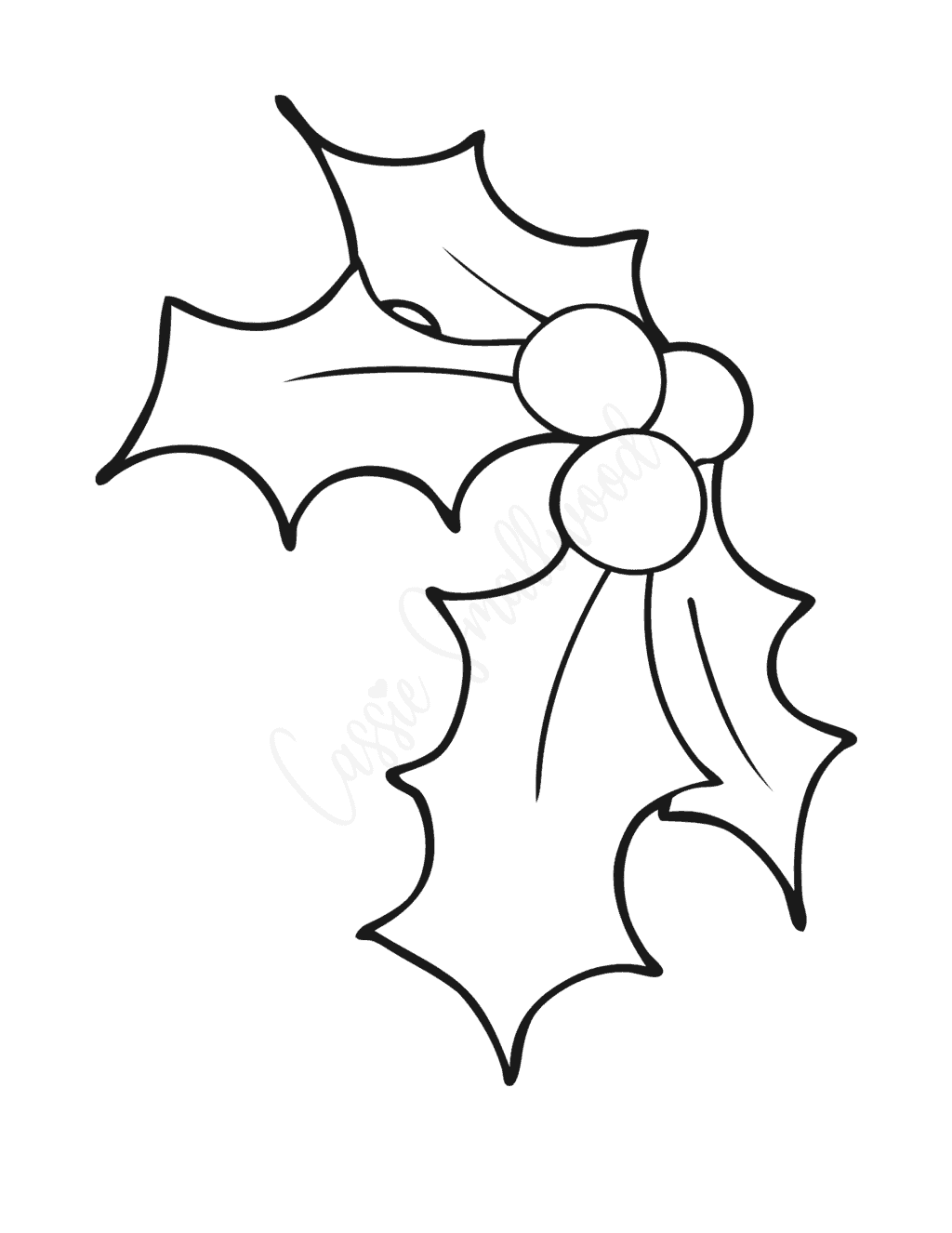 Free Printable Holly Leaf Template