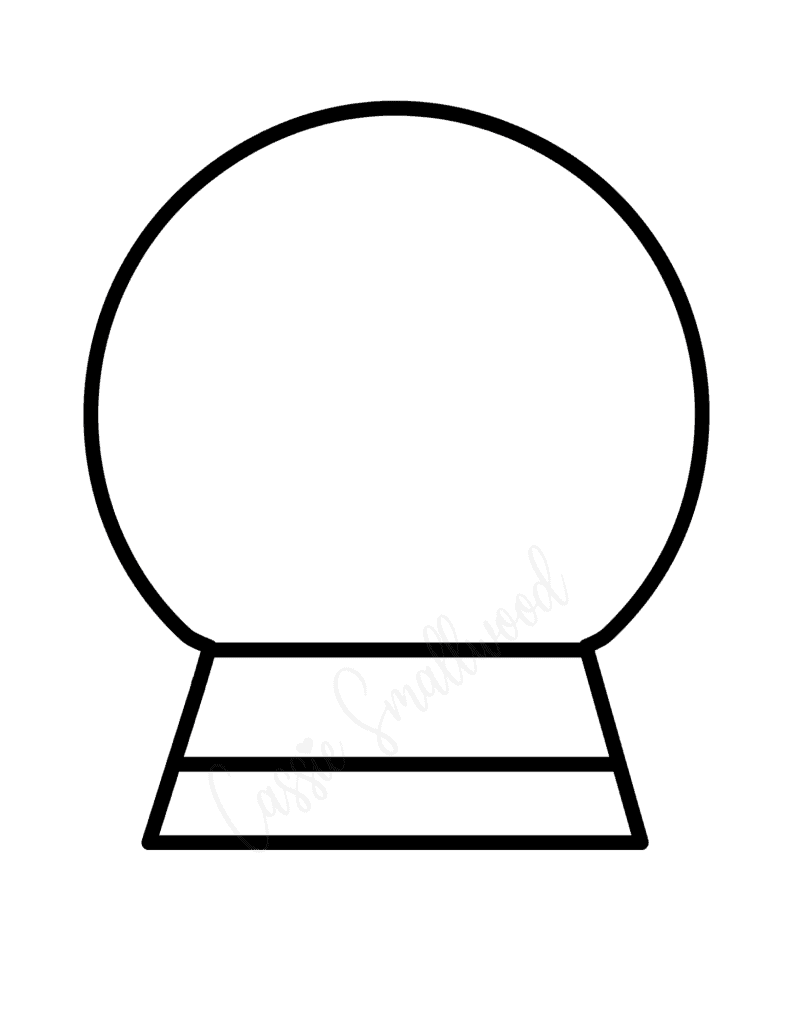 large blank snow globe template free printable