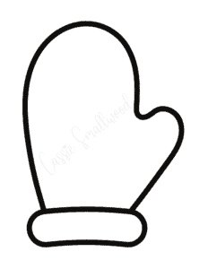 full page large blank mitten template