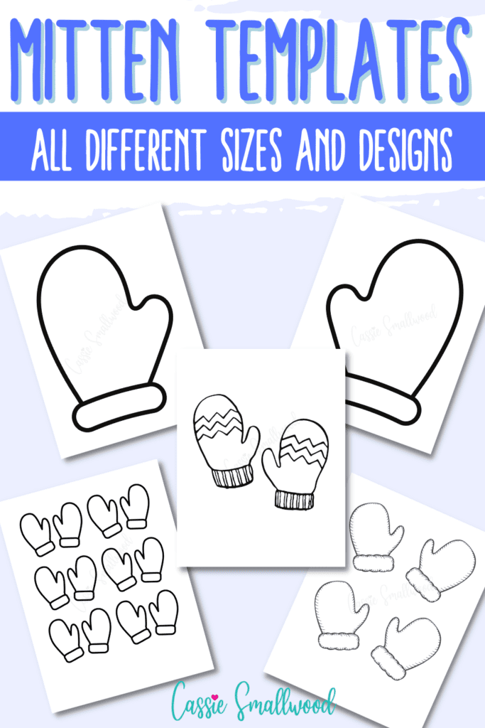 cute mitten templates all shapes and sizes