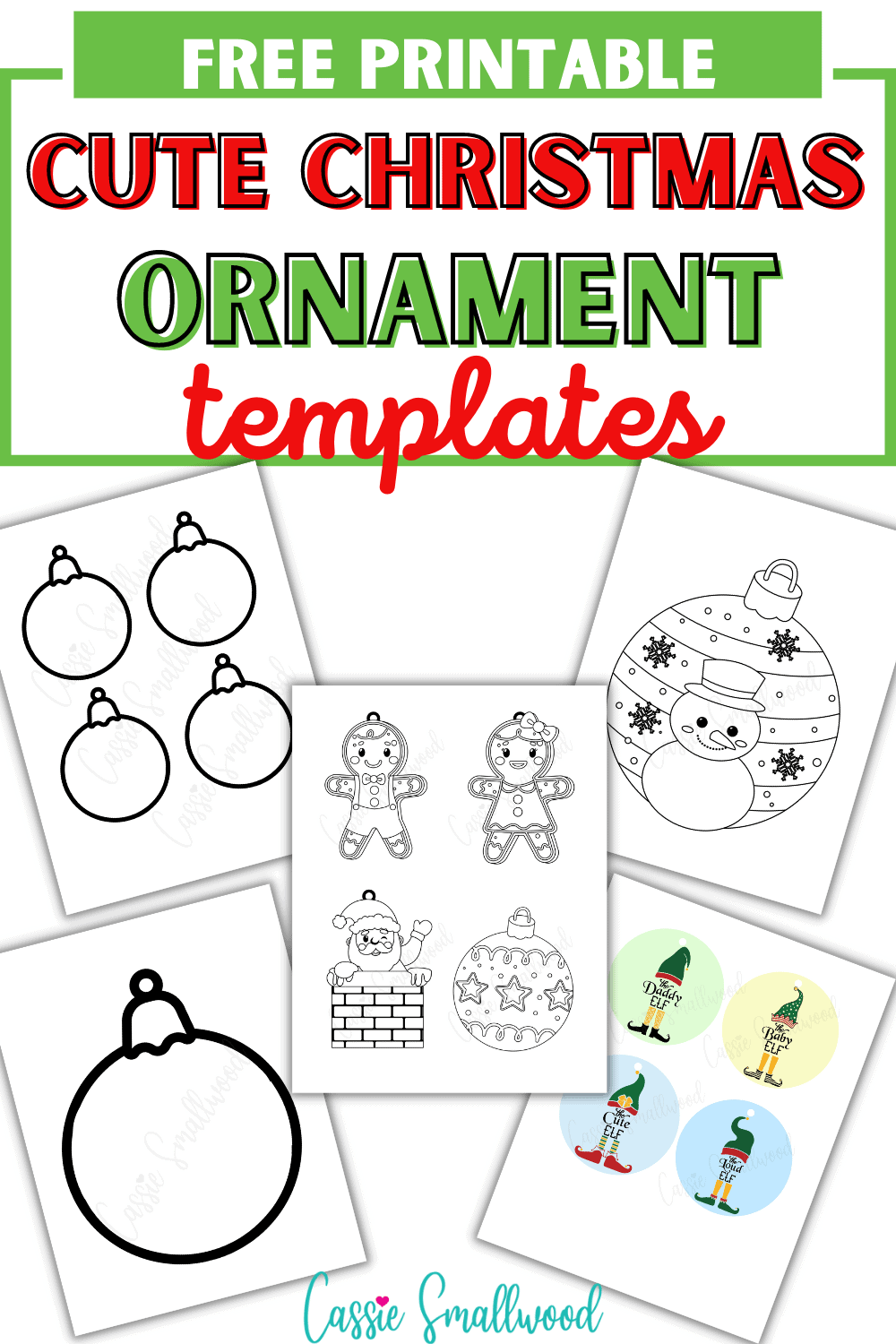 175+ Insanely Cute Printable Christmas Stencils - Cassie Smallwood