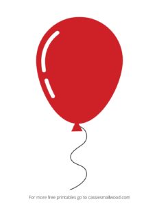 Red Colored Party Balloon Template - Cassie Smallwood