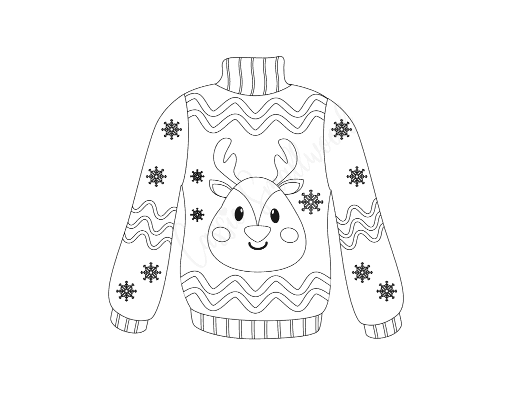 Christmas Sweater Template Printable