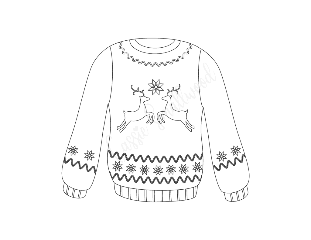 reindeer ugly sweater stencil