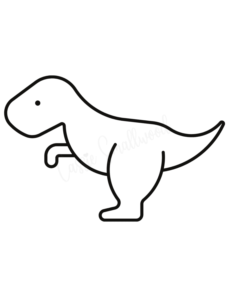 T. Rex Template / Outline – Tim's Printables