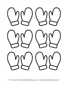 Small Mitten Outline Templates - Cassie Smallwood