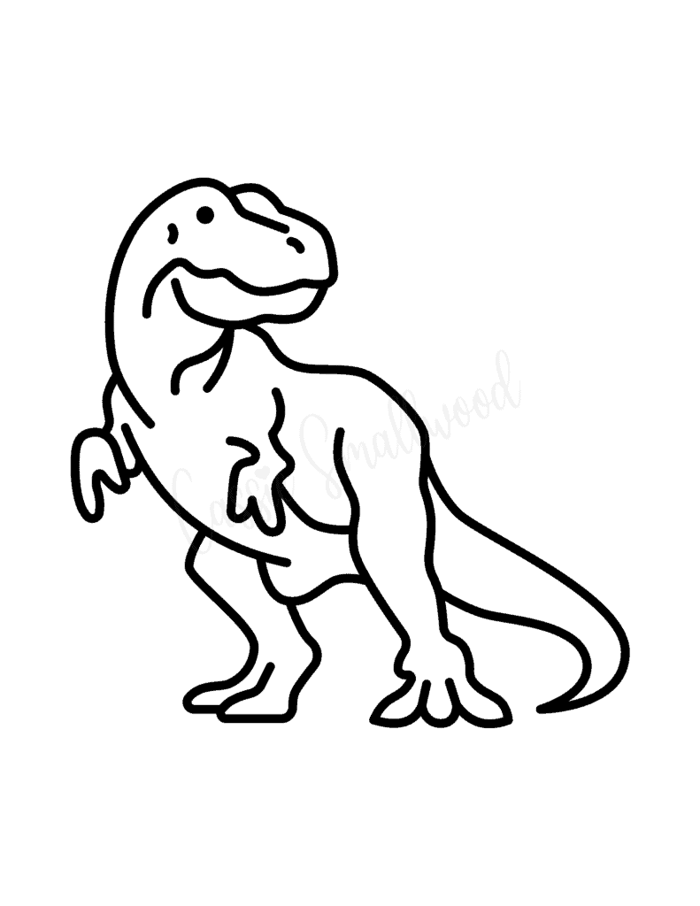 t rex picture to color