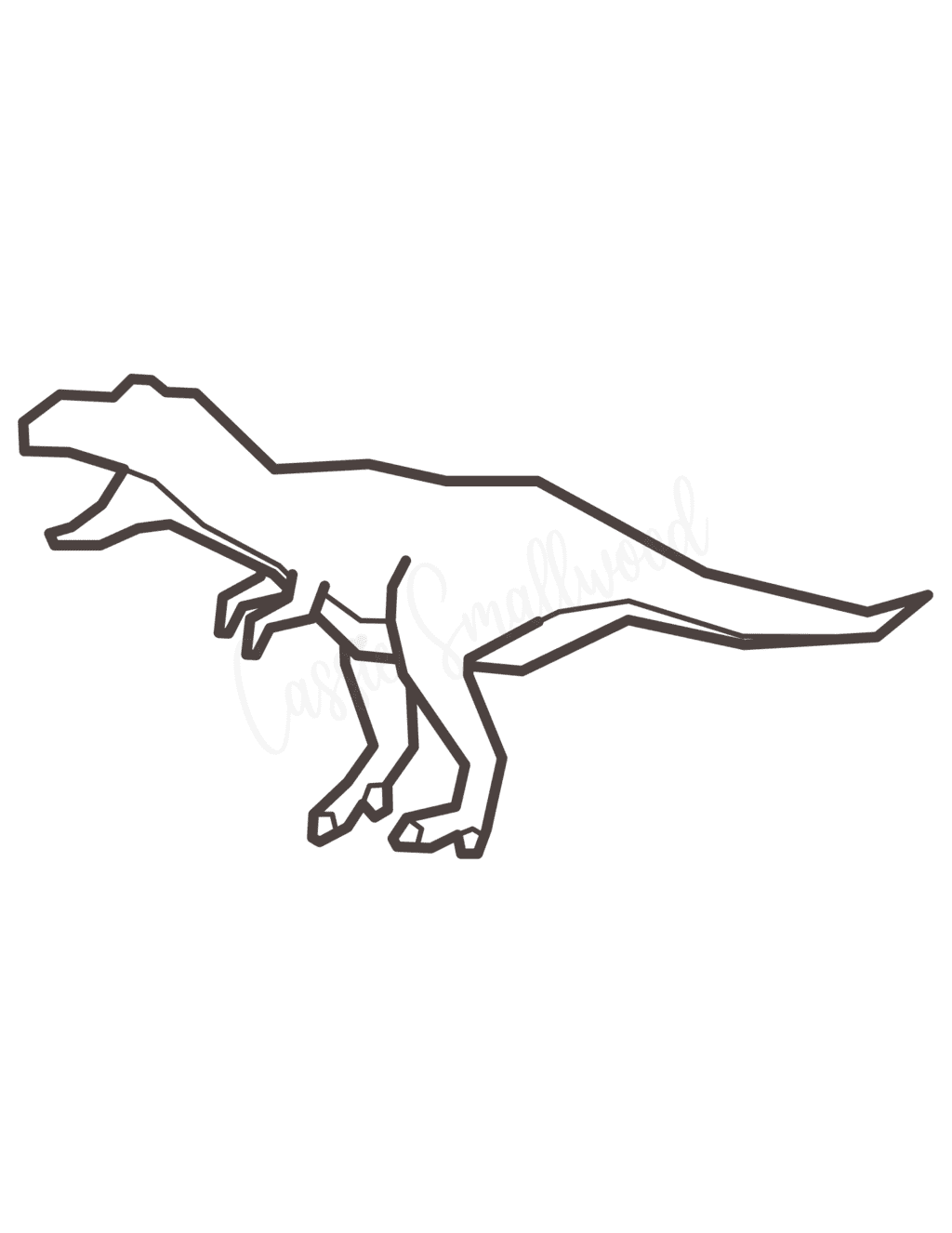 13 Awesome T Rex Coloring Pages - Cassie Smallwood