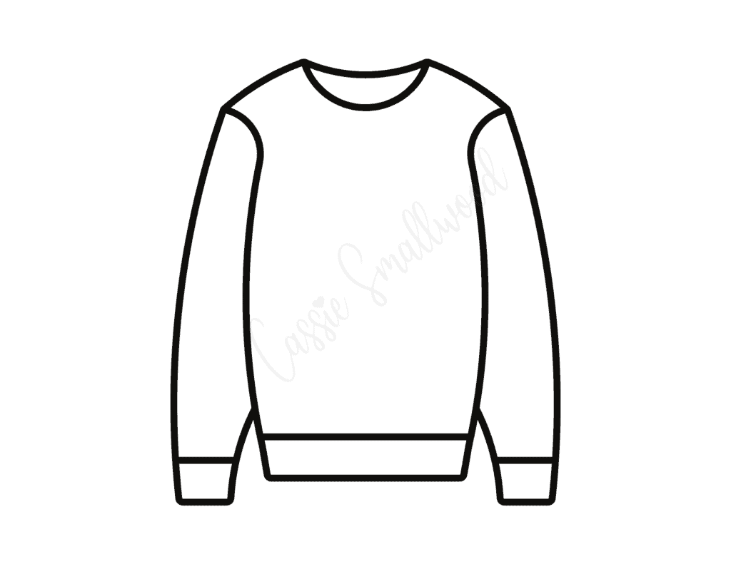blank ugly christmas sweater design template