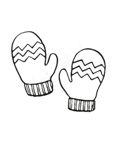 winter gloves template