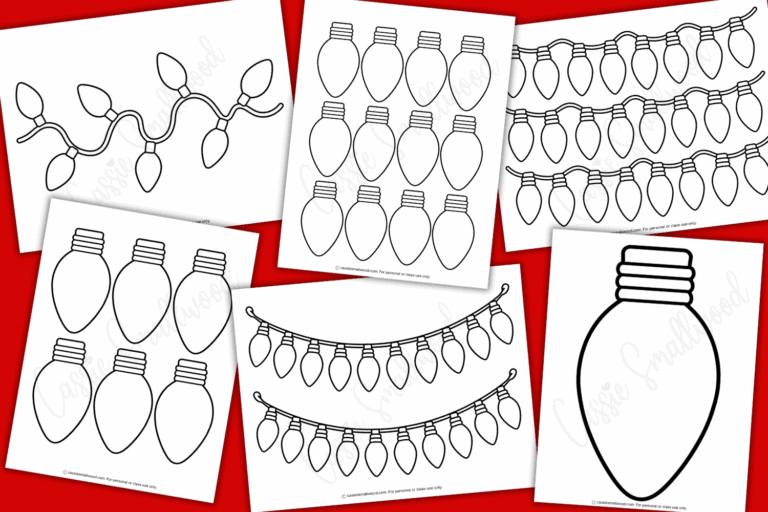 AWESOME Christmas Lights Templates For Crafts