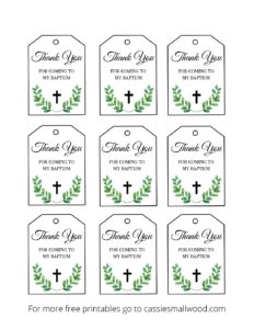 Baptism Favor Tags Free Printable - Cassie Smallwood