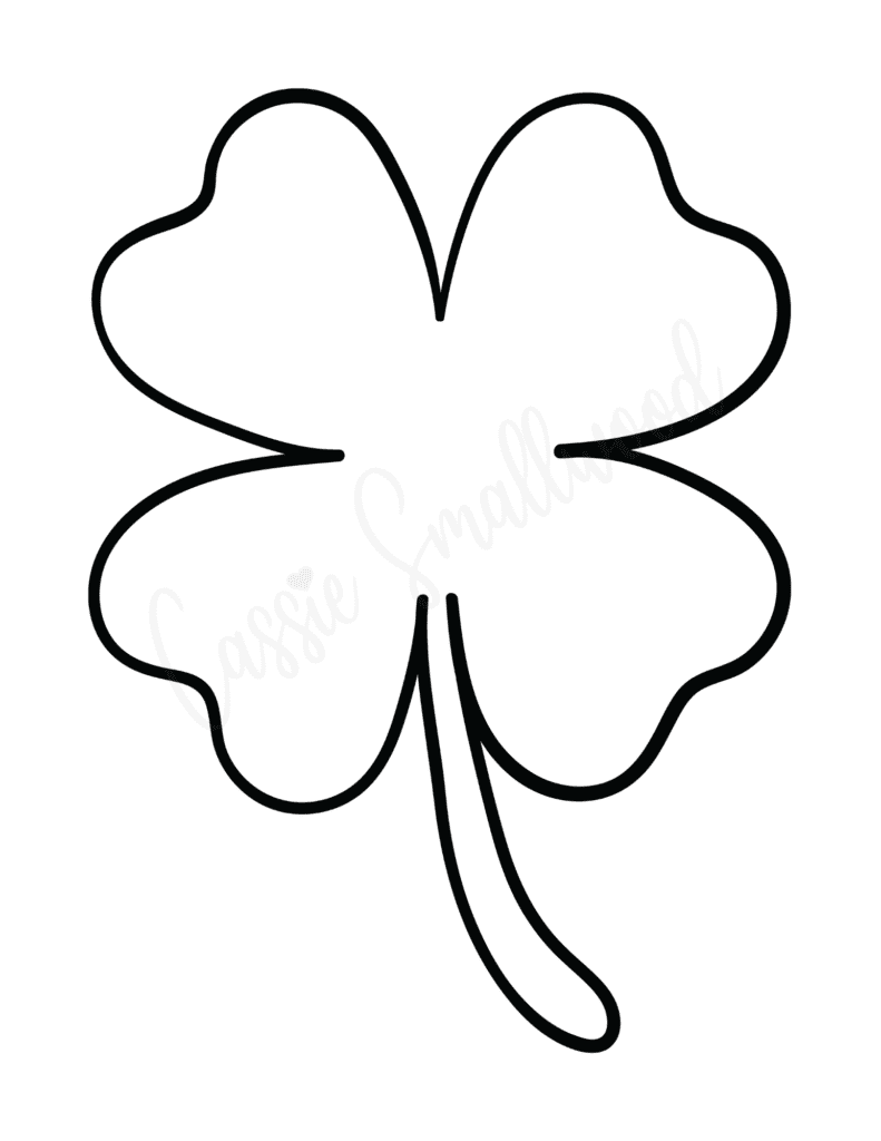 4 leaf clover template