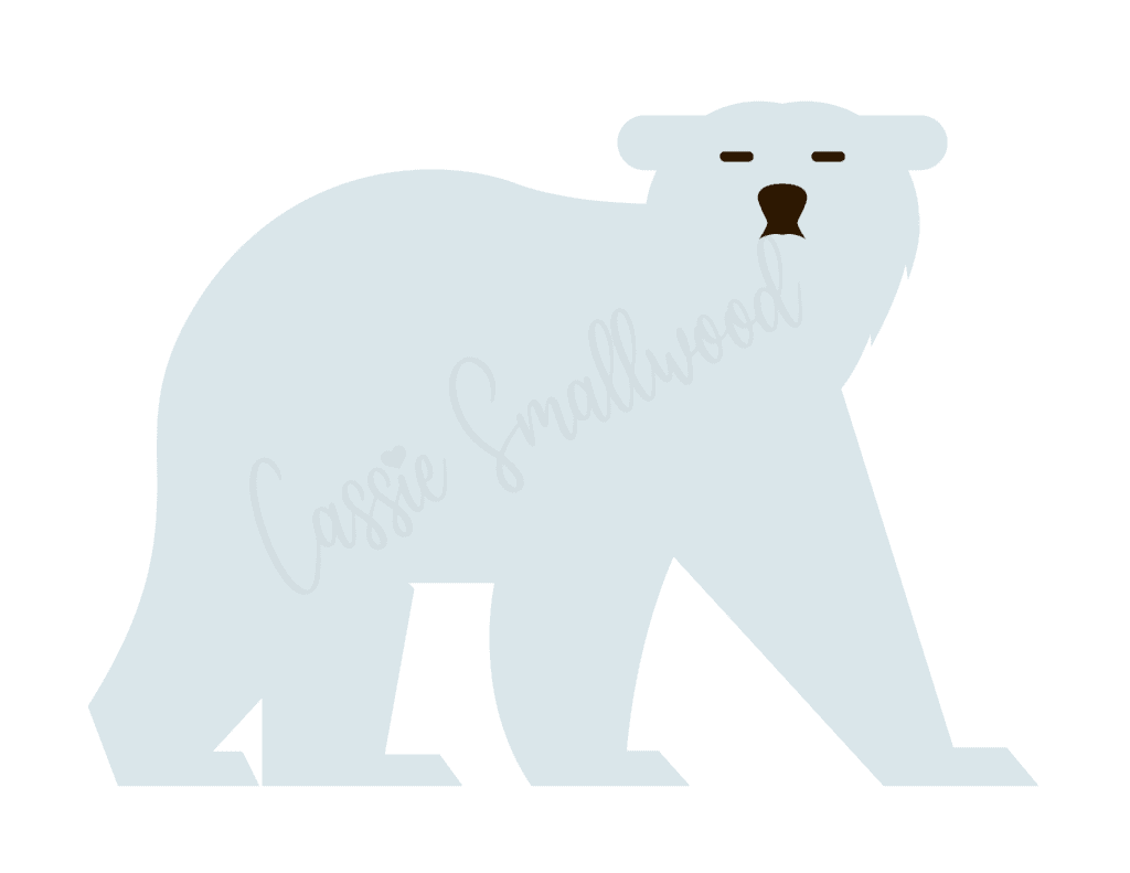 cute polar bear craft template
