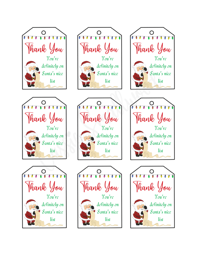 15 Insanely Cute Thank You Tags (Free Printable) - Cassie Smallwood