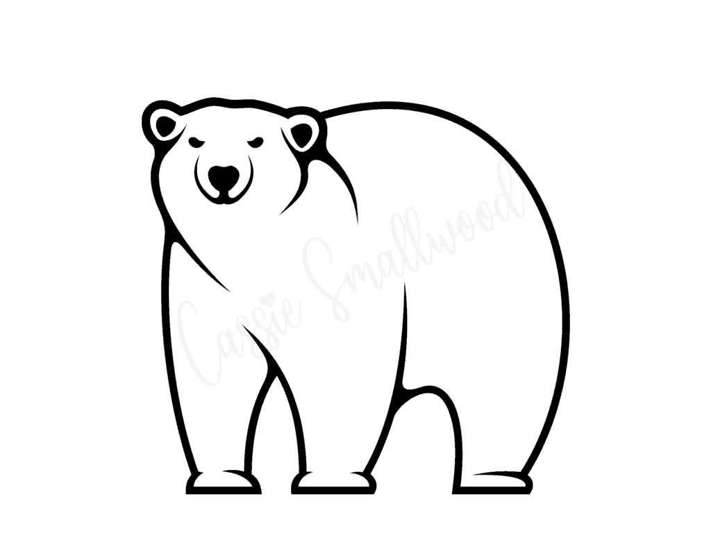 free printable polar bear template