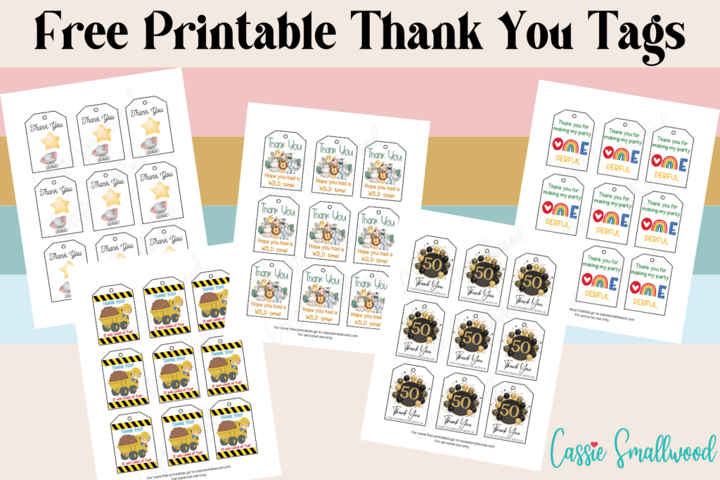 15 Insanely Cute Thank You Tags (Free Printable) Cassie Smallwood