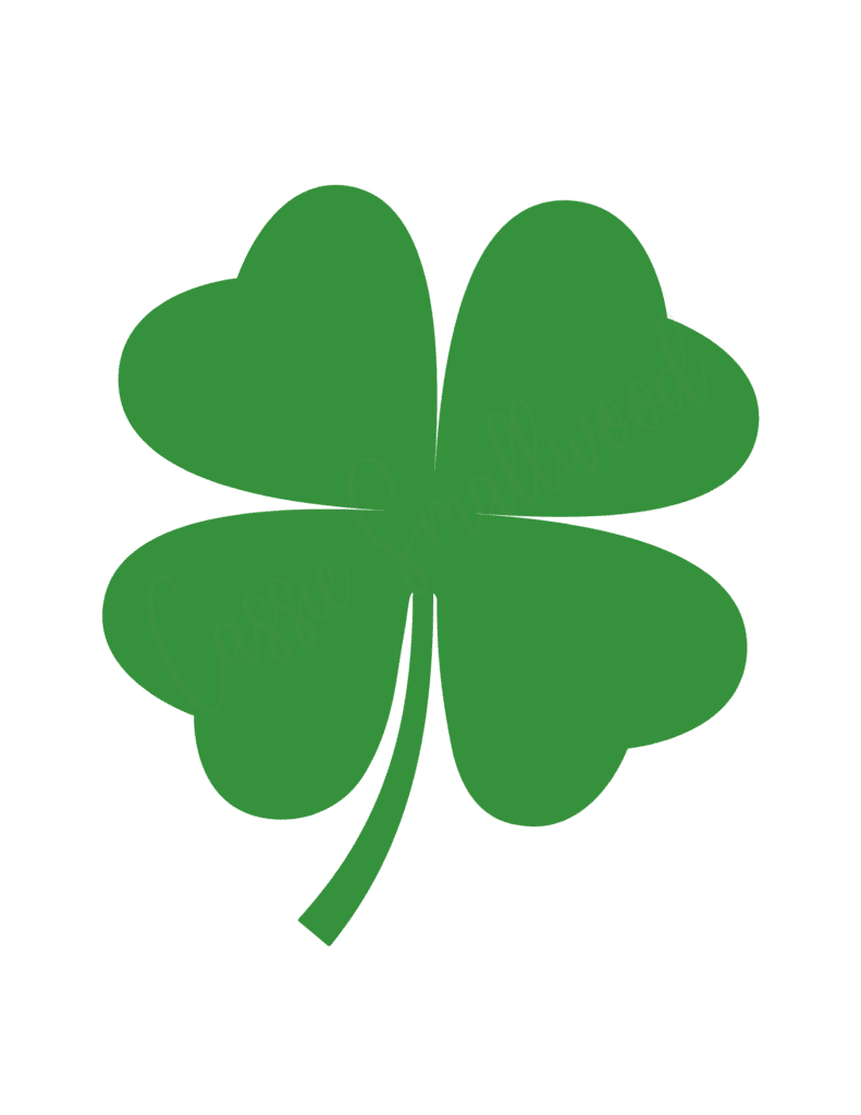12 Cute Four Leaf Clover Printable Templates Cassie Smallwood