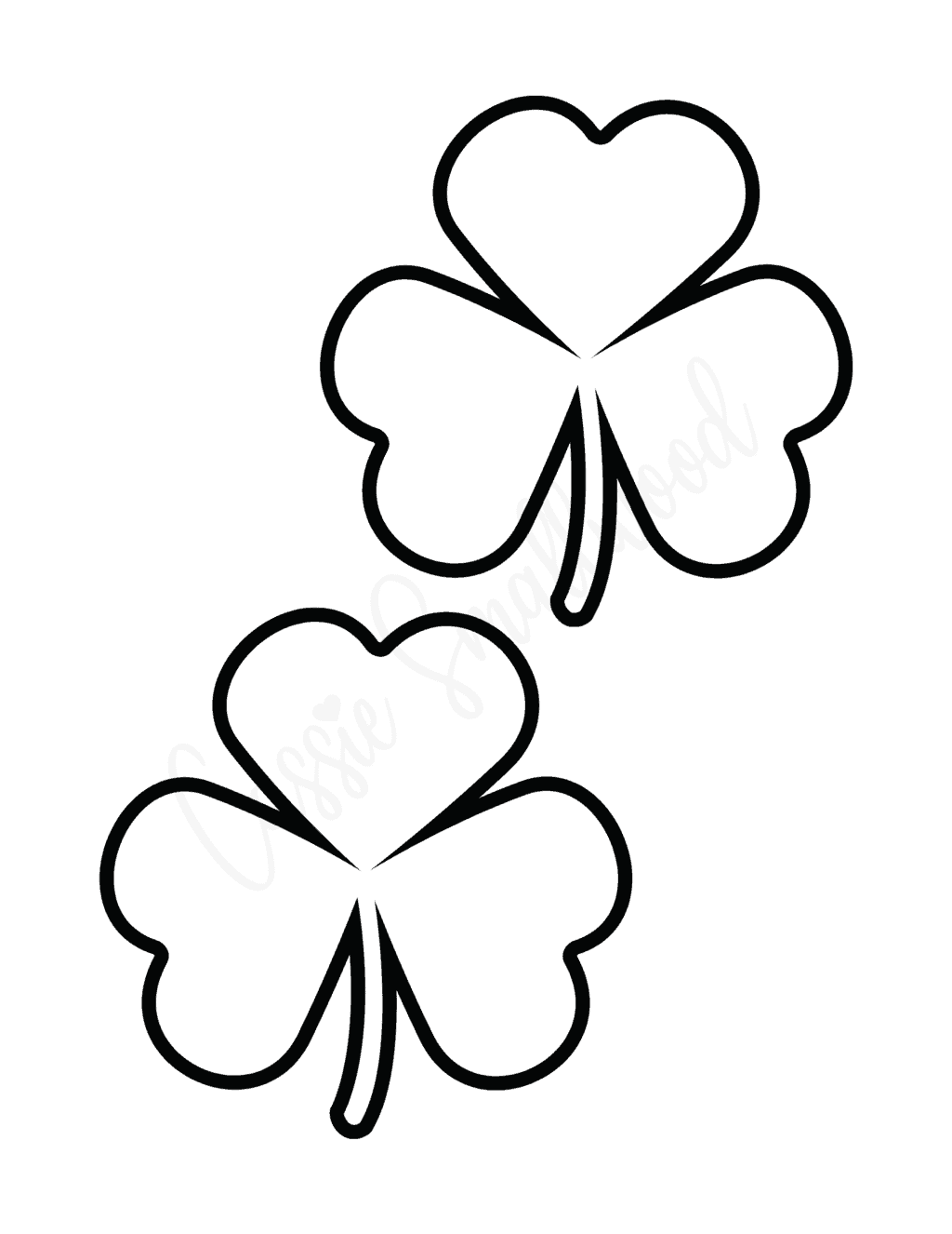 Large Shamrock Template Large Shamrock Template