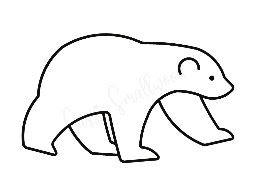 simple polar bear template