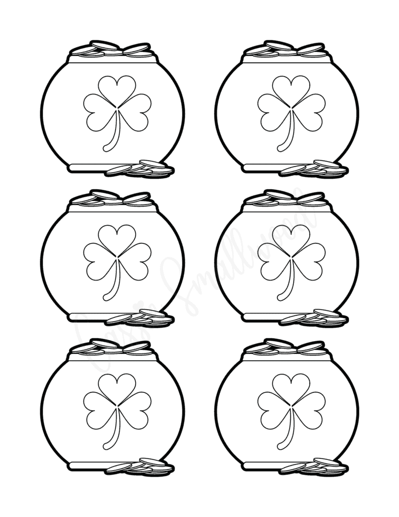 small pot of gold printable templates 6 per page