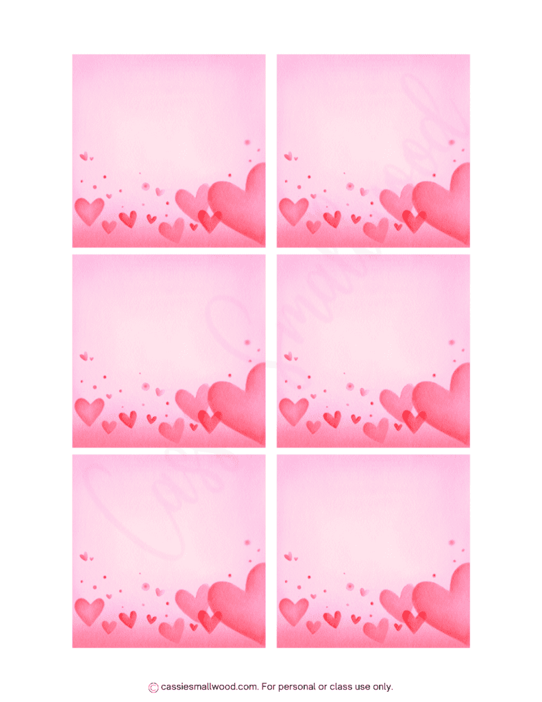 cute blank valentine tags with hearts free printable pdf, downloadable blank Happy Valentine's Day gift tags to print for free