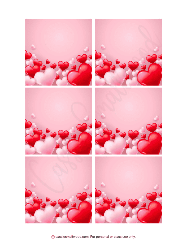 blank Valentine's Day labels free printable pdf, simple blank Valentine tags to print downloadable