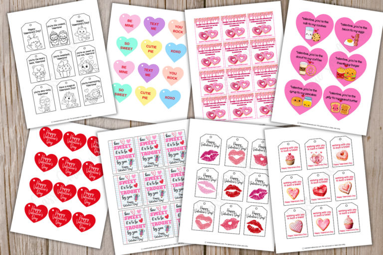 CUTE Printable Happy Valentine’s Day Tags
