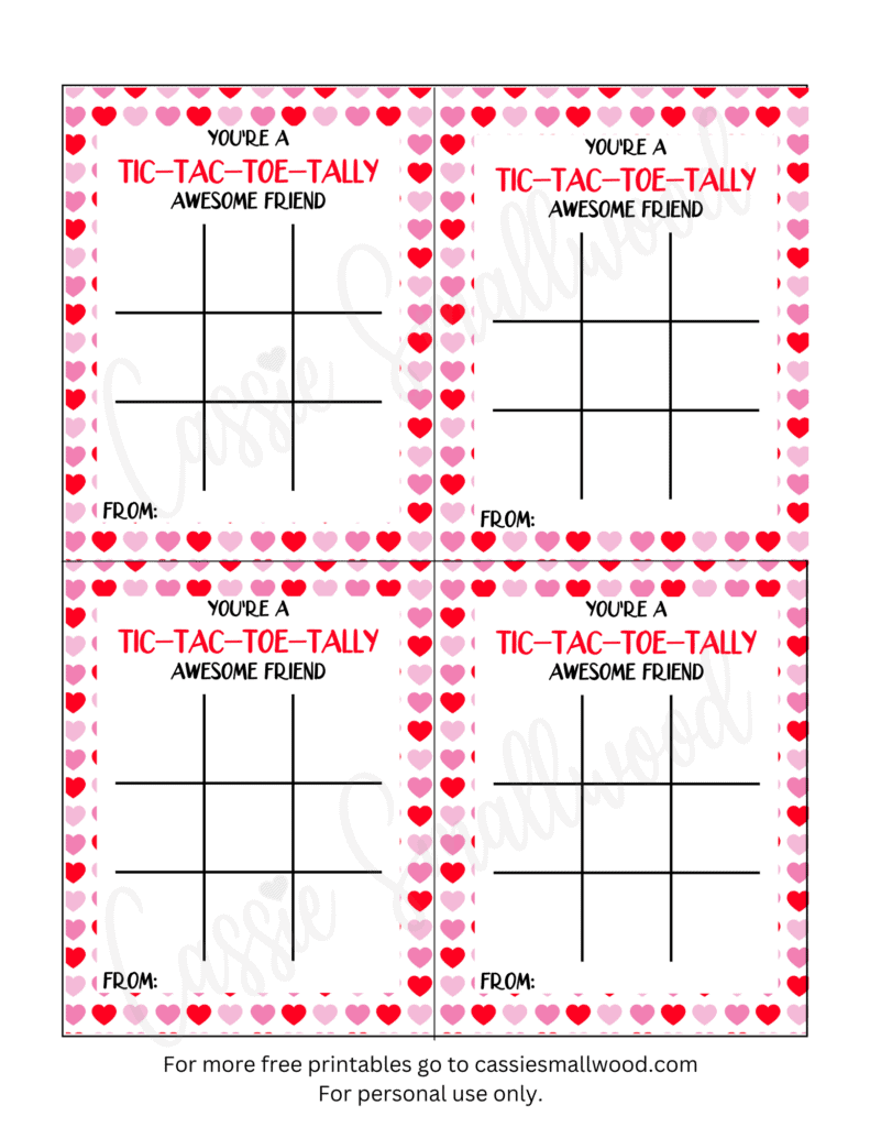 Tic-Tac-Toe Printable Travel Game Printable - FamilyEducation