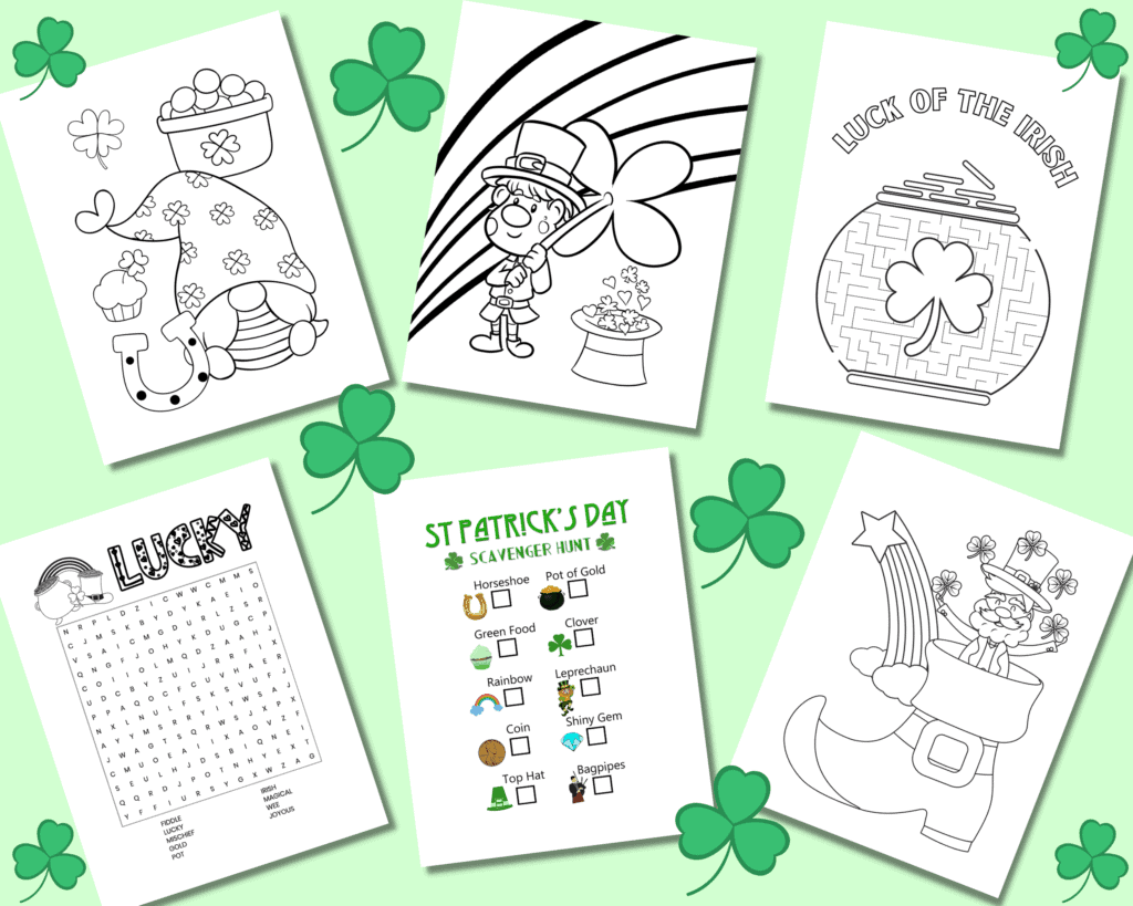 ST. PATRICK'S DAY COLORING PAGES