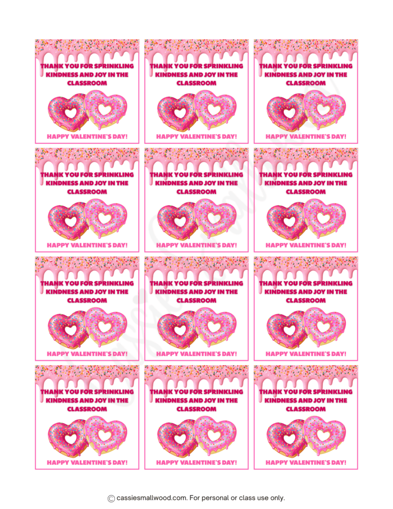 cute student valentine tags from teachers free printable pdf, downloadable happy valentine's day tags for school
